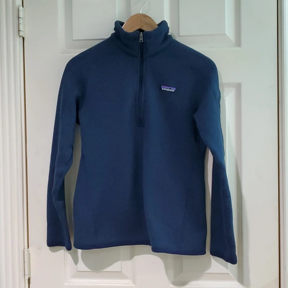 Patagonia Better Sweater Navy Blue Jacket Women Small Quarter Zip Pullover - Picture 4 of 13